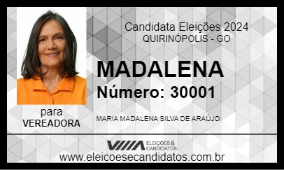 Candidato MADALENA 2024 - QUIRINÓPOLIS - Eleições