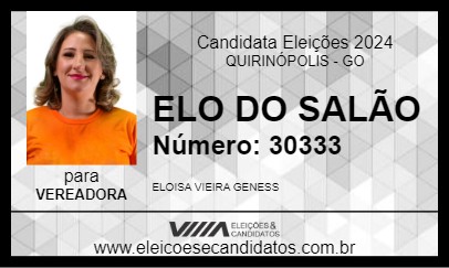 Candidato ELO DO SALÃO 2024 - QUIRINÓPOLIS - Eleições