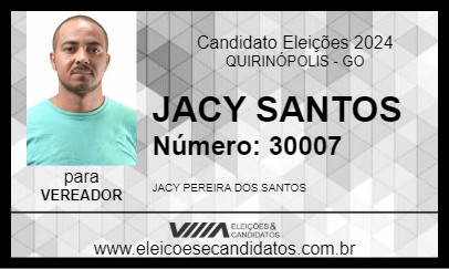 Candidato JACY SANTOS 2024 - QUIRINÓPOLIS - Eleições