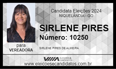 Candidato SIRLENE PIRES 2024 - NIQUELÂNDIA - Eleições