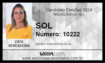 Candidato SOL 2024 - NIQUELÂNDIA - Eleições