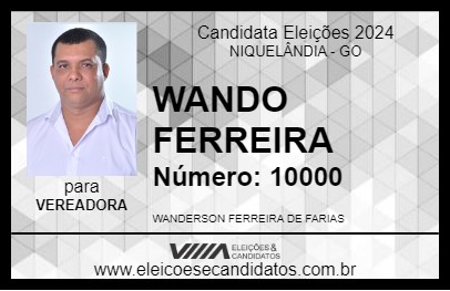 Candidato WANDO FERREIRA 2024 - NIQUELÂNDIA - Eleições