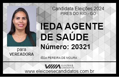 Candidato IEDA AGENTE DE SAÚDE 2024 - PIRES DO RIO - Eleições