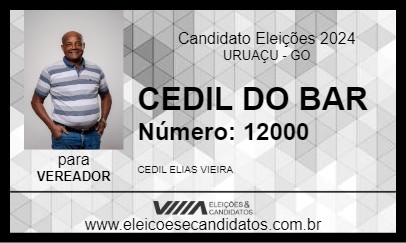 Candidato CEDIL DO BAR 2024 - URUAÇU - Eleições