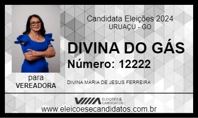 Candidato DIVINA DO GÁS 2024 - URUAÇU - Eleições