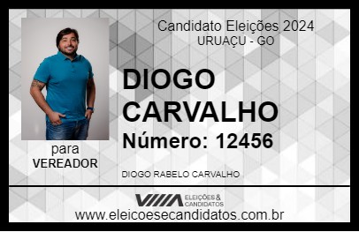 Candidato DIOGO CARVALHO 2024 - URUAÇU - Eleições