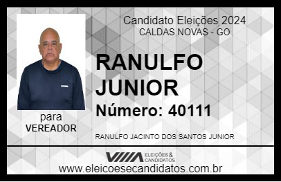 Candidato RANULFO JUNIOR 2024 - CALDAS NOVAS - Eleições