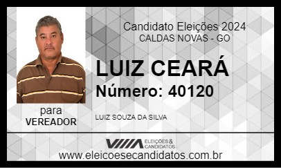 Candidato LUIZ CEARÁ 2024 - CALDAS NOVAS - Eleições