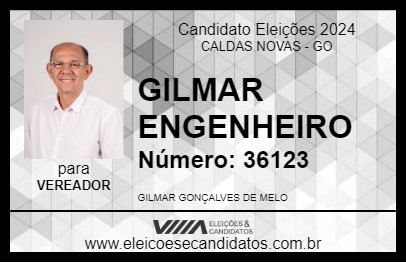 Candidato GILMAR ENGENHEIRO 2024 - CALDAS NOVAS - Eleições