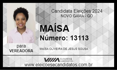 Candidato MAÍSA 2024 - NOVO GAMA - Eleições