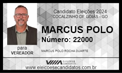 Candidato MARCUS POLO 2024 - COCALZINHO DE GOIÁS - Eleições