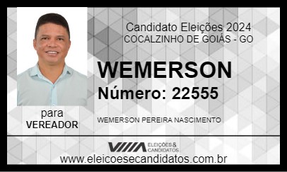 Candidato WEMERSON 2024 - COCALZINHO DE GOIÁS - Eleições