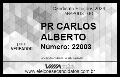 Candidato PR CARLOS ALBERTO 2024 - ANÁPOLIS - Eleições