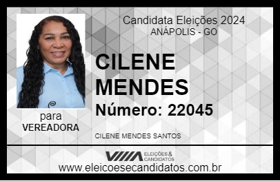 Candidato CILENE MENDES 2024 - ANÁPOLIS - Eleições