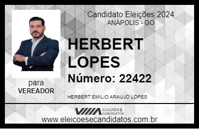 Candidato HERBERT LOPES 2024 - ANÁPOLIS - Eleições