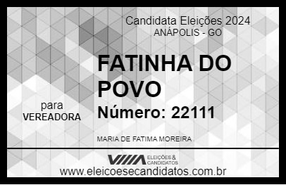 Candidato FATINHA DO POVO 2024 - ANÁPOLIS - Eleições