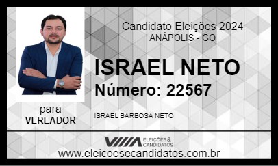 Candidato ISRAEL NETO 2024 - ANÁPOLIS - Eleições