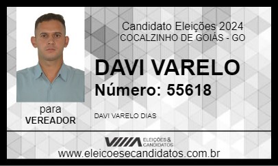 Candidato DAVI VARELO 2024 - COCALZINHO DE GOIÁS - Eleições