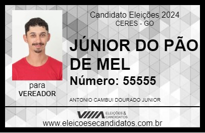 Candidato JÚNIOR DO PÃO DE MEL 2024 - CERES - Eleições