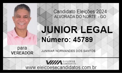 Candidato JUNIOR LEGAL 2024 - ALVORADA DO NORTE - Eleições