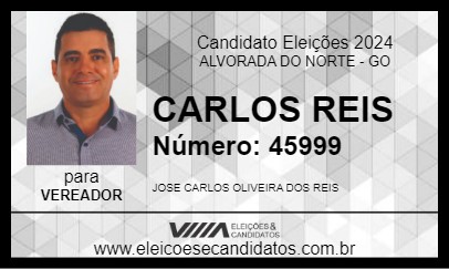 Candidato CARLOS REIS 2024 - ALVORADA DO NORTE - Eleições