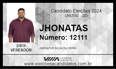 Candidato JHONATAS 2024 - URUTAÍ - Eleições