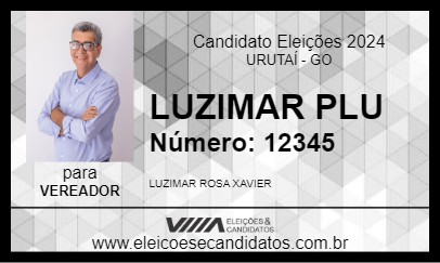 Candidato LUZIMAR PLU 2024 - URUTAÍ - Eleições