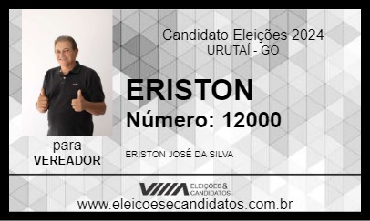 Candidato ERISTON 2024 - URUTAÍ - Eleições