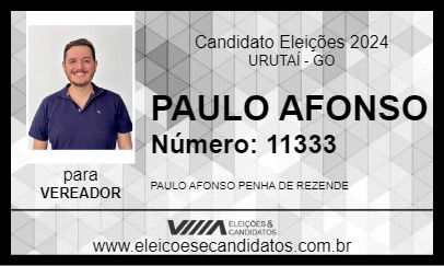 Candidato PAULO AFONSO 2024 - URUTAÍ - Eleições