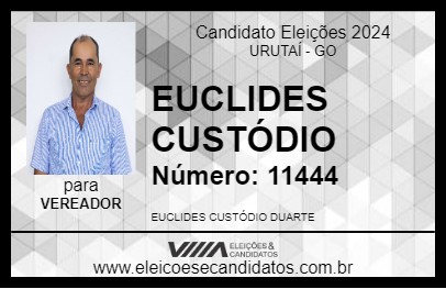 Candidato EUCLIDES CUSTÓDIO 2024 - URUTAÍ - Eleições