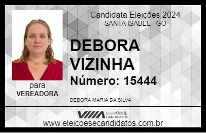 Candidato DEBORA VIZINHA 2024 - SANTA ISABEL - Eleições