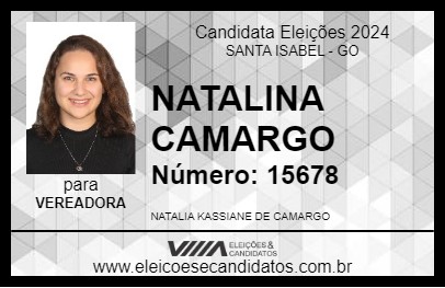 Candidato NATALIA CAMARGO 2024 - SANTA ISABEL - Eleições