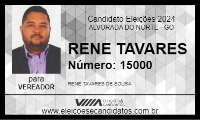 Candidato RENE TAVARES 2024 - ALVORADA DO NORTE - Eleições