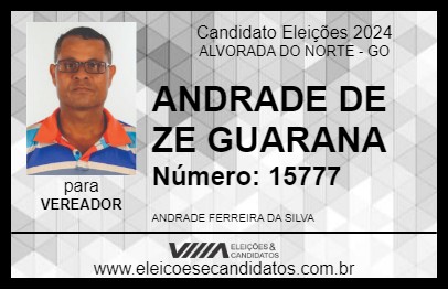 Candidato ANDRADE DE ZE GUARANA 2024 - ALVORADA DO NORTE - Eleições