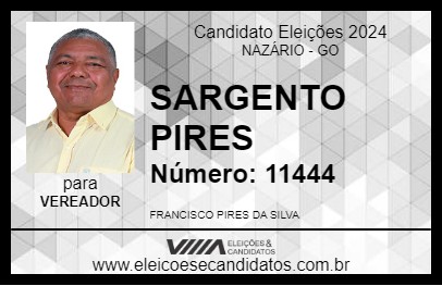 Candidato SARGENTO PIRES 2024 - NAZÁRIO - Eleições