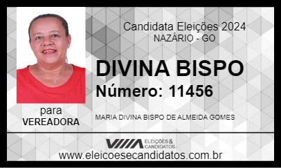 Candidato DIVINA BISPO 2024 - NAZÁRIO - Eleições