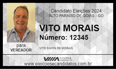 Candidato VITO MORAIS 2024 - ALTO PARAÍSO DE GOIÁS - Eleições