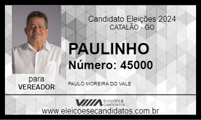 Candidato PAULINHO 2024 - CATALÃO - Eleições