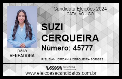 Candidato SUZI CERQUEIRA 2024 - CATALÃO - Eleições