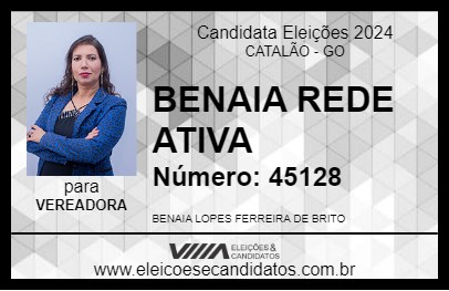 Candidato BENAIA REDE ATIVA 2024 - CATALÃO - Eleições