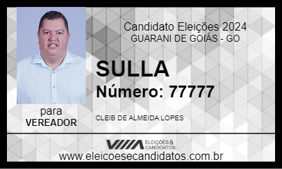 Candidato SULLA 2024 - GUARANI DE GOIÁS - Eleições