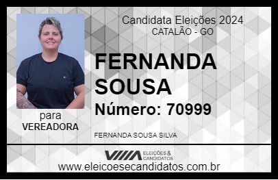 Candidato FERNANDA SOUSA 2024 - CATALÃO - Eleições