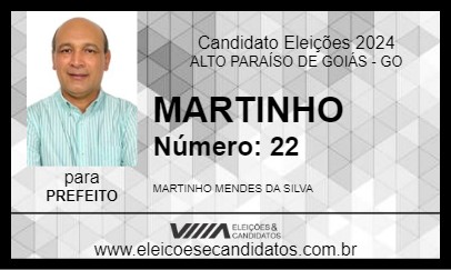 Candidato MARTINHO MENDES 2024 - ALTO PARAÍSO DE GOIÁS - Eleições