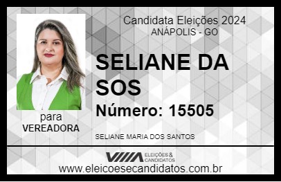 Candidato SELIANE DA SOS 2024 - ANÁPOLIS - Eleições