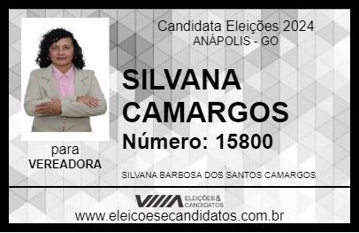 Candidato SILVANA CAMARGOS 2024 - ANÁPOLIS - Eleições