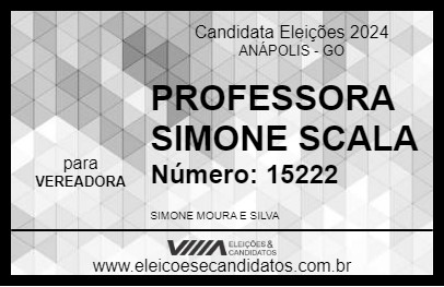 Candidato PROFESSORA SIMONE SCALA 2024 - ANÁPOLIS - Eleições