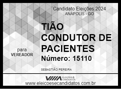 Candidato TIÃO CONDUTOR DE PACIENTES 2024 - ANÁPOLIS - Eleições