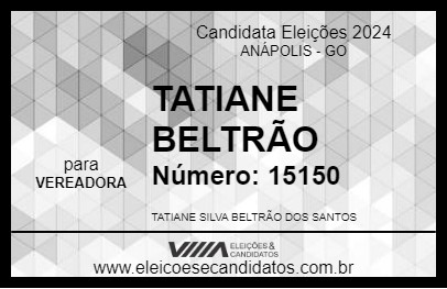 Candidato TATIANE BELTRÃO 2024 - ANÁPOLIS - Eleições