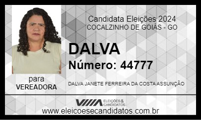 Candidato DALVA 2024 - COCALZINHO DE GOIÁS - Eleições