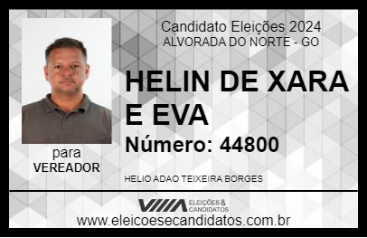 Candidato HELIN DE XARA E EVA 2024 - ALVORADA DO NORTE - Eleições